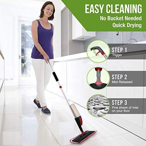 Aluminium Microfiber Floor Cleaning Spray Mop